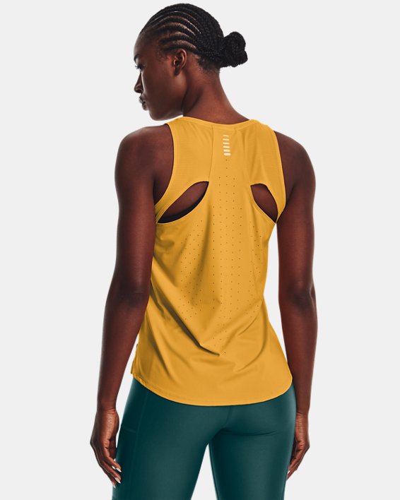 Camiseta sin mangas UA Iso-Chill 200 Laser para mujer, Yellow, pdpMainDesktop image number 1